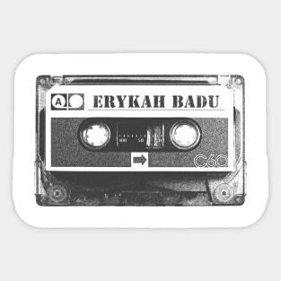 Erykah Badu - Erykah Badu Old Cassette Pencil Style Sticker